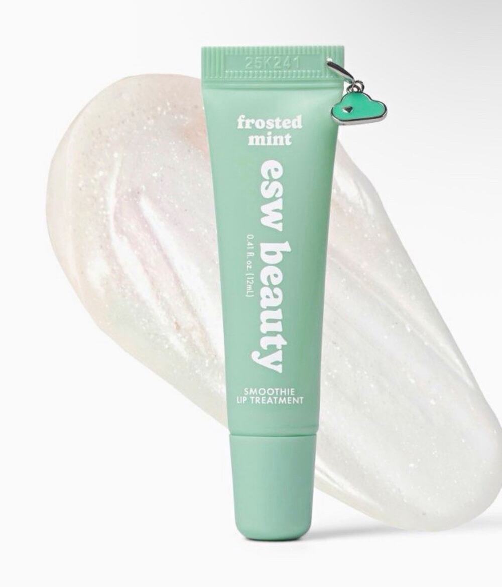 ESW Beauty | Smoothie Lip Treatment w/charm| Frosted Mint | Clear | 0.4 fl oz